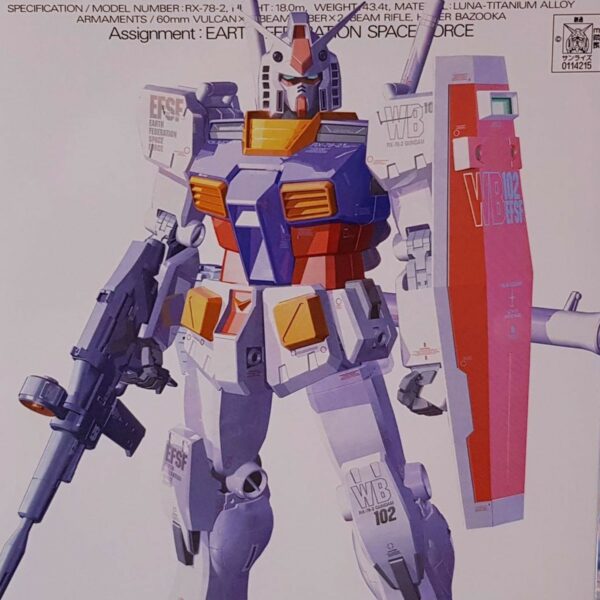 Bandai Gun29842 Gunpla Mg 1/100 Gundam Rx-78-2 Ver Ka 1/100