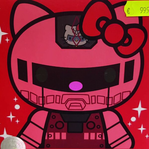 Bandai Chogokin Char’S Zaku Ii Mobile Suit Gundam X Hello Kitty Painted Movable Figure Die Cast 105Mm Tall